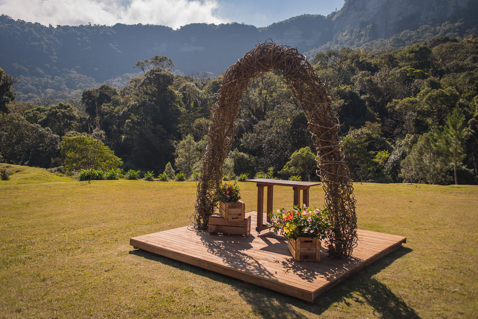 cerimônia casamento rústico decoração
