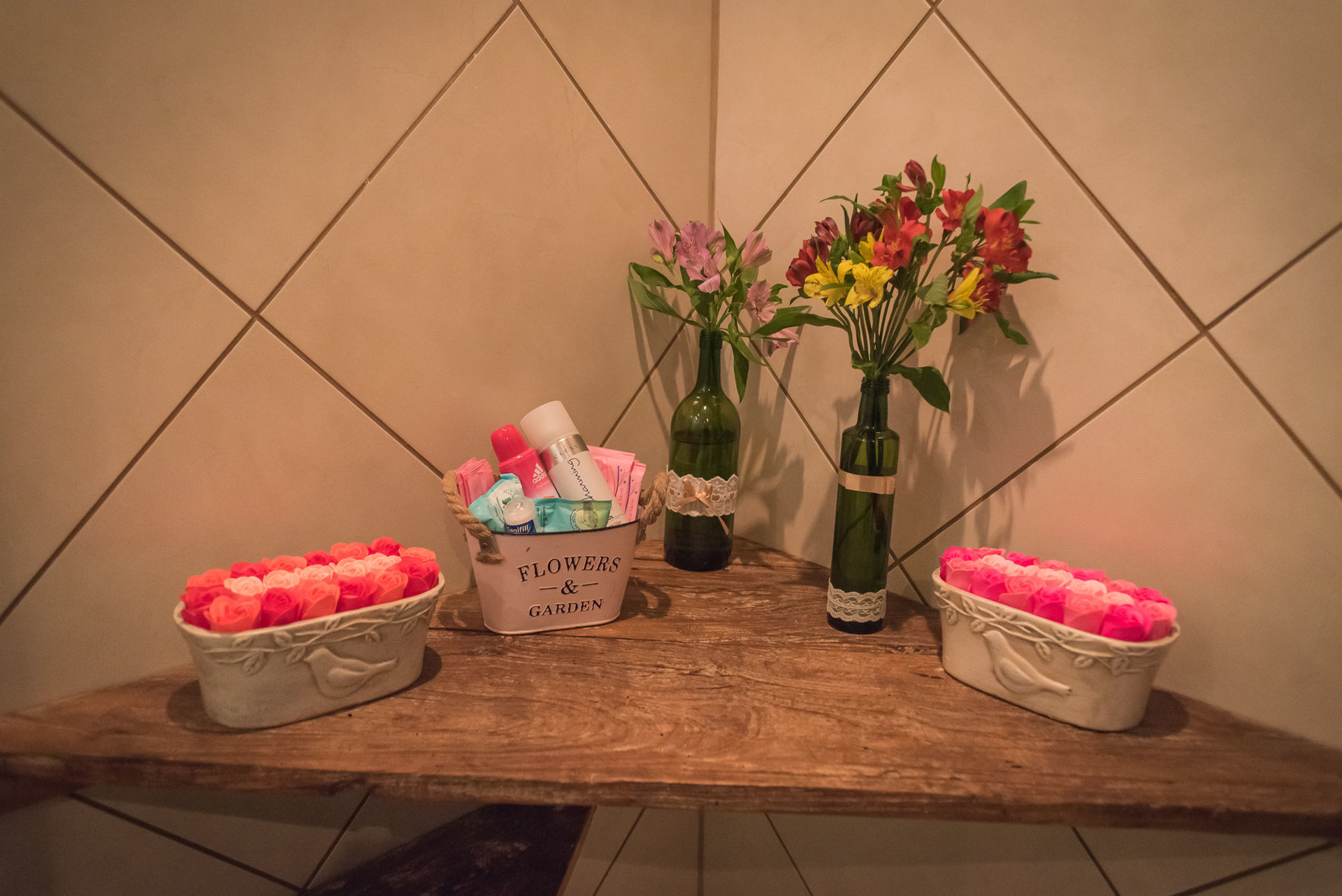 kit banheiro casamento diy